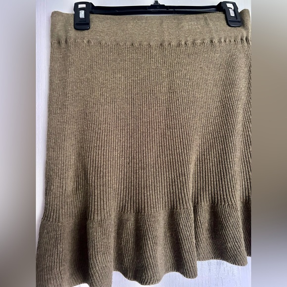 STITCHES & STRIPES Ribbed Knit Flounce Hem Mini Skirt Academia Schoolgirl | Sz M - Picture 4 of 7